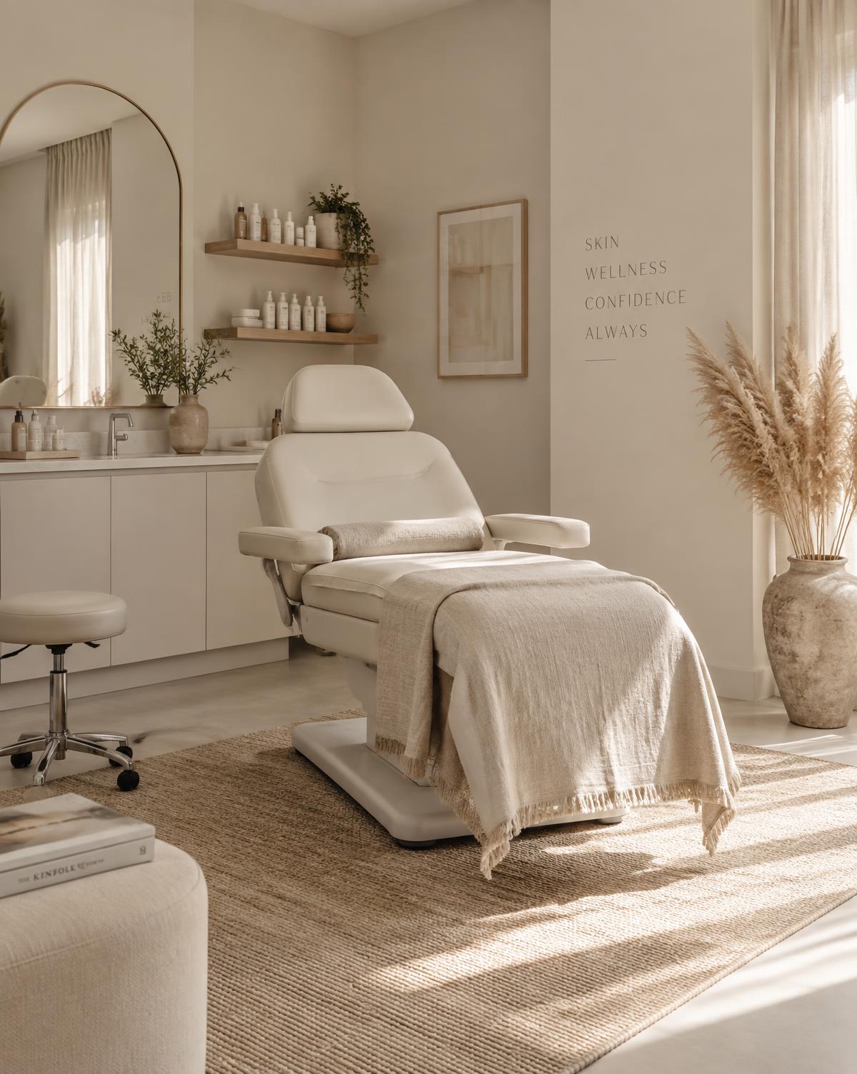 Ruhiges, helles Behandlungszimmer im Beauty Studio